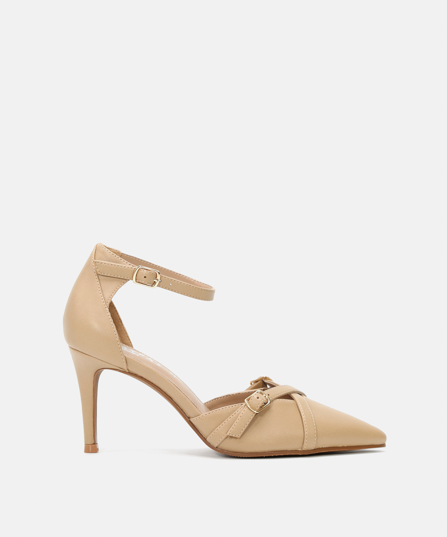 Sapatos salto fivelas cruzadas image number null